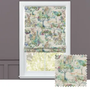 Grassmere Printed Cotton Made to Measure Roman Blinds Sweetpea chic floor carpet  