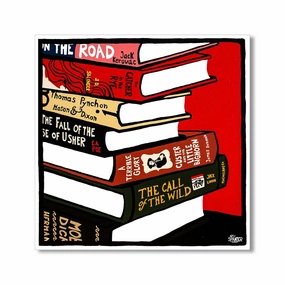 Great Books No1 by Spanjer framed mural artwork