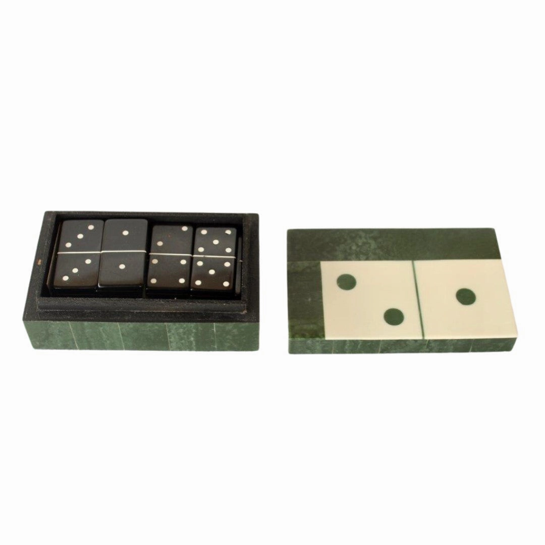 Green and White Dominoes Box