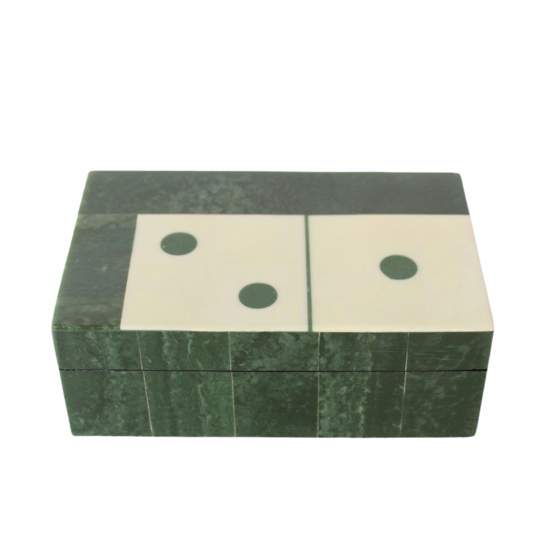 Green and White Dominoes Box