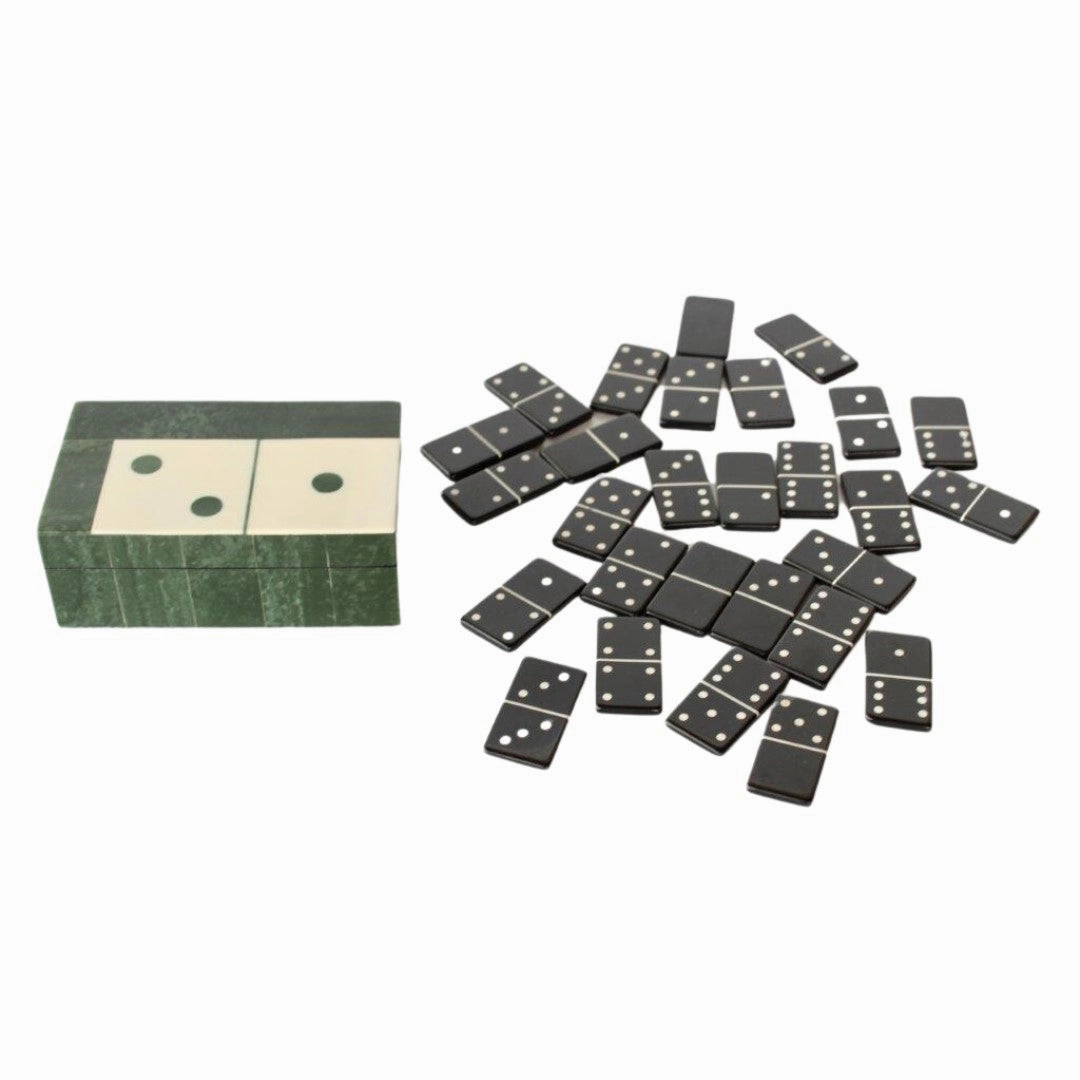 Green and White Dominoes Box