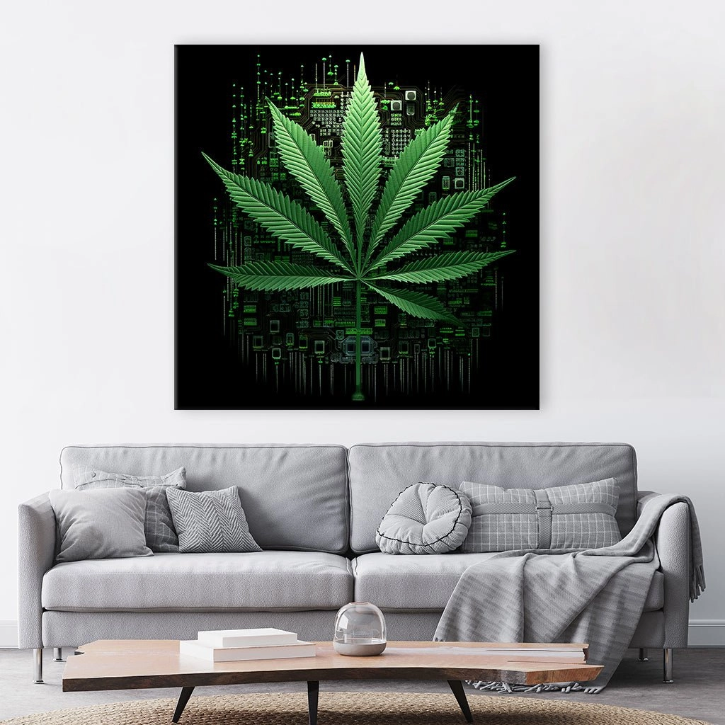 Green Cannabis Leaf by Catill" by Catill