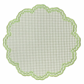Green Gingham Bettina Placemat, Set of 4 cute desktop display