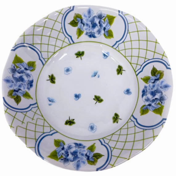 Green Hydrangea Melamine Dinnerware Collection