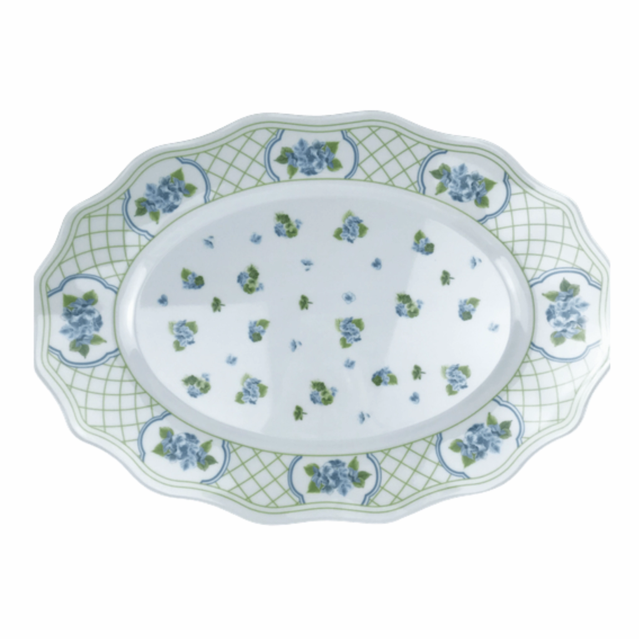 Green Hydrangea Melamine Dinnerware Collection