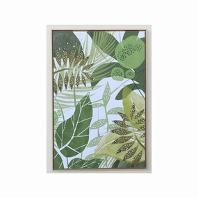 Green leaves framed decorative home ornament