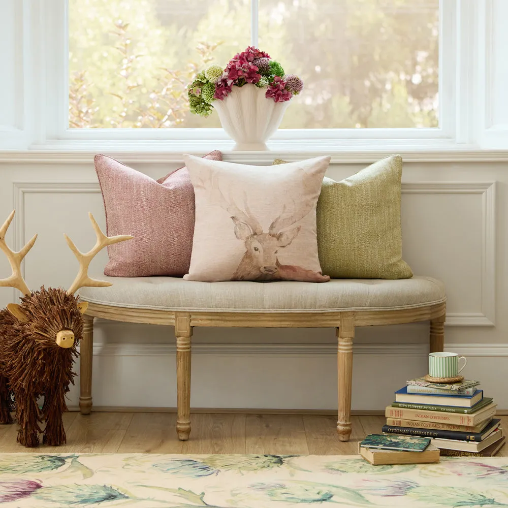 Gregor Stag Printed Cushion Natural