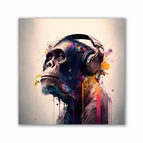 Groovy Chimp framed mural artwork