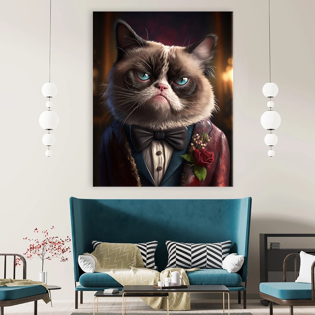Grumpy Cat in Suit by Zenzdesign