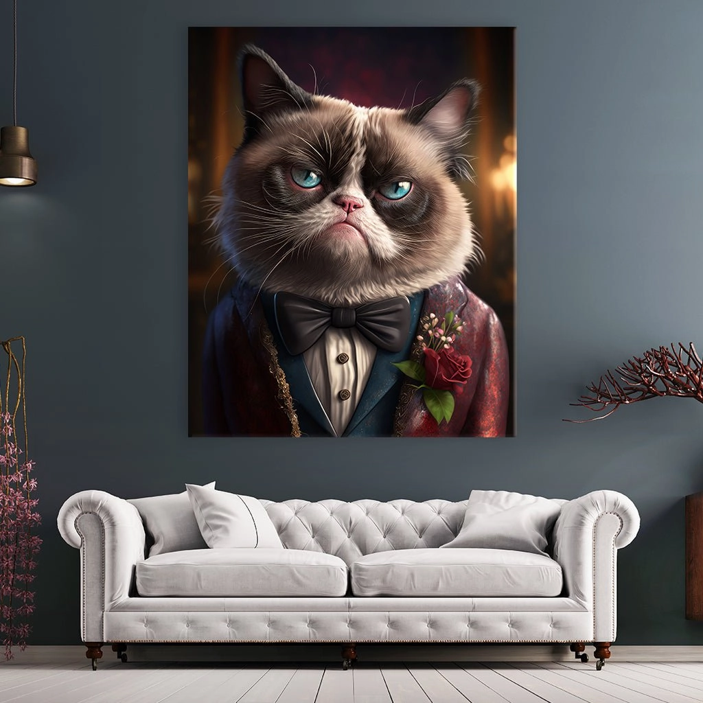 Grumpy Cat in Suit by Zenzdesign