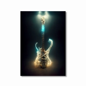 Guitar Hero by Nilo framed mural artwork