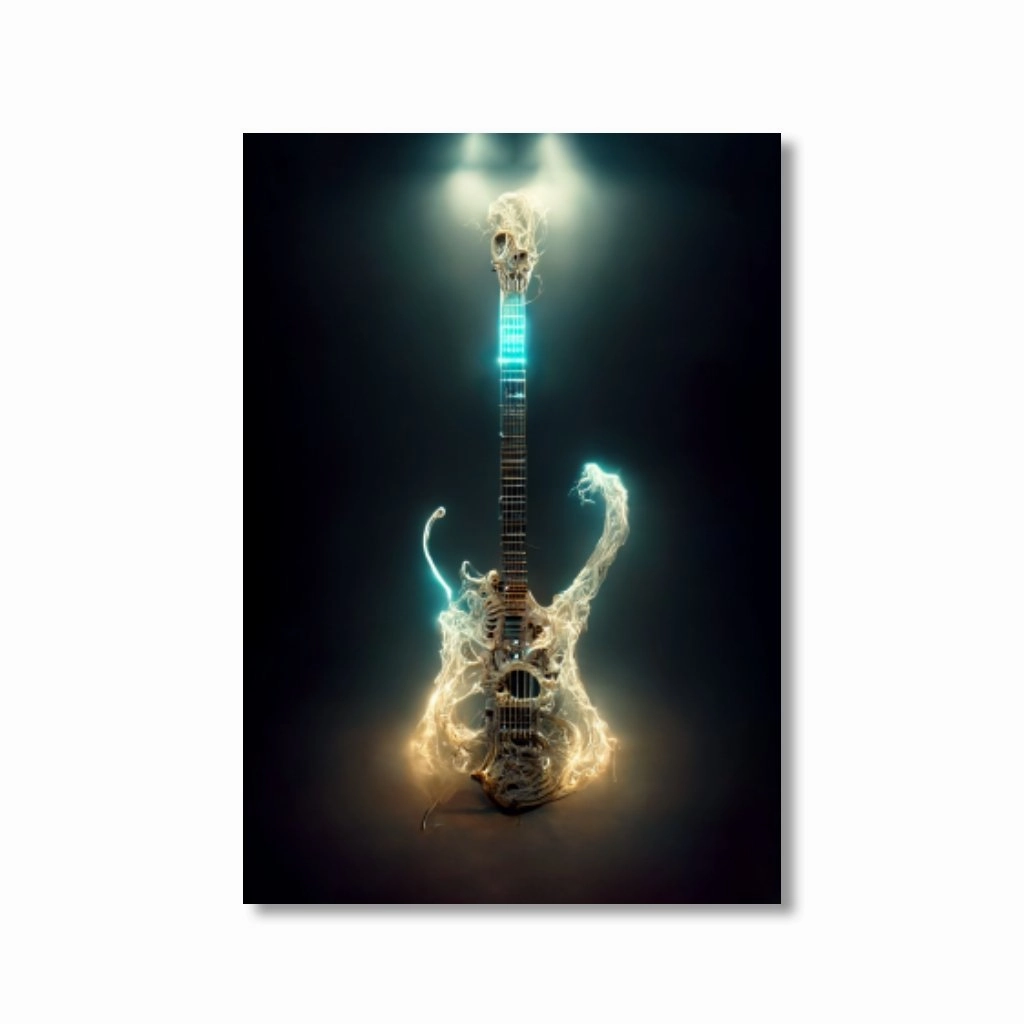 Guitar Hero by Nilo framed mural artwork