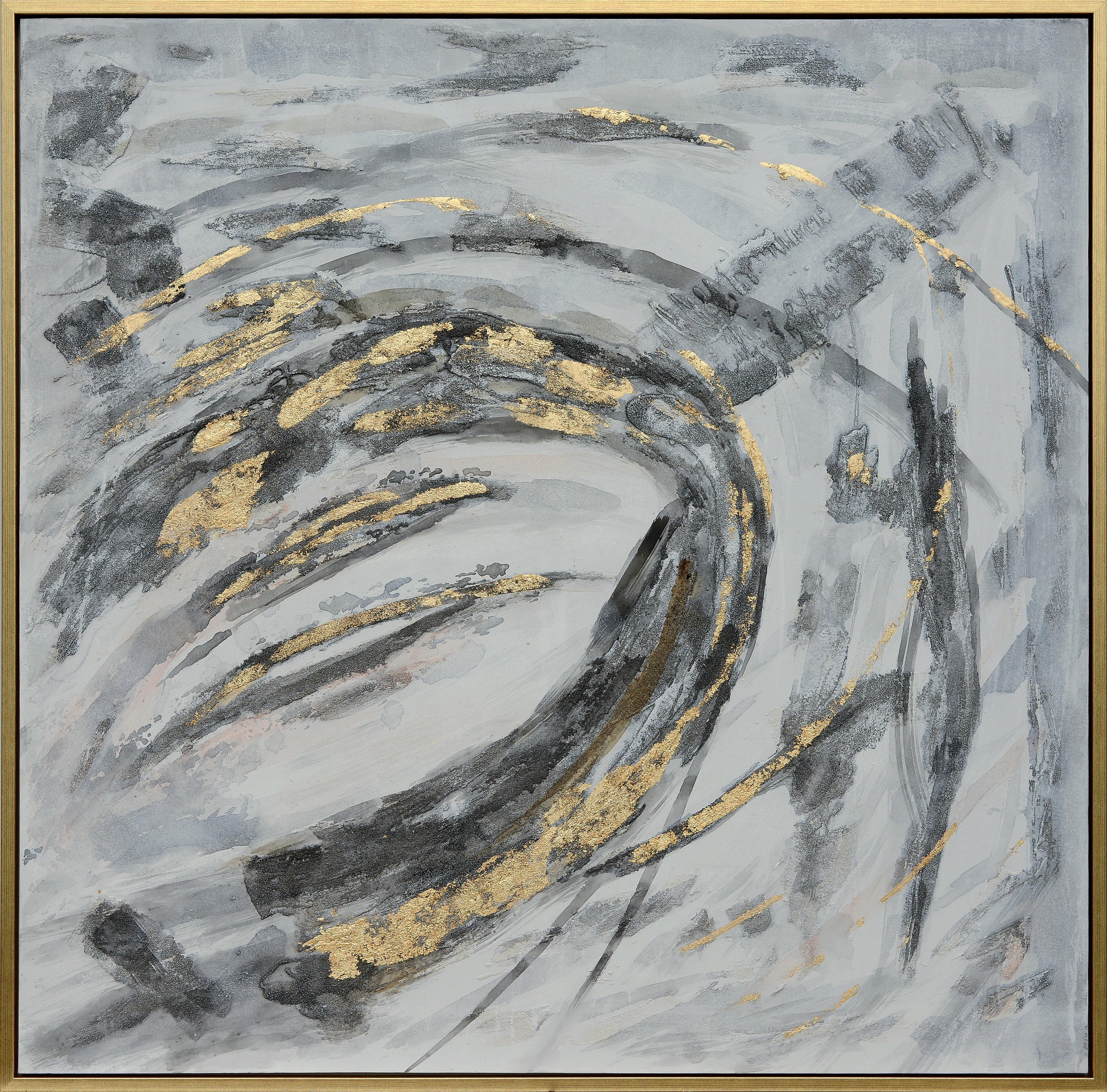 Gusty Gold Handmade Oil Painting artistic wall mural