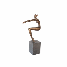 GYMNASTIC GIRL ON STAND 34X8X18CM decorative home ornament