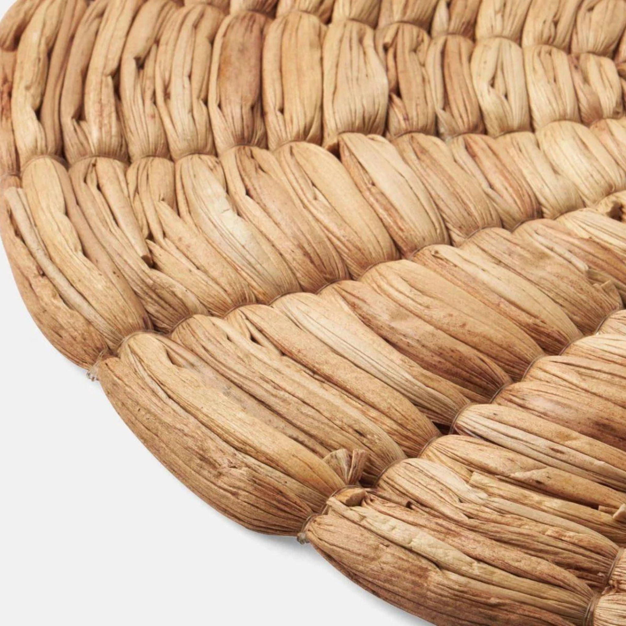 Hand Woven Water Hyacinth Round Placemats