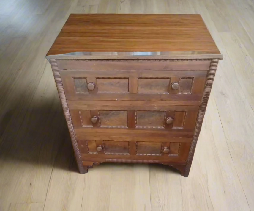 HANDMADE 19TH CENTURY AMERICAN BLACK WALNUT CHEST