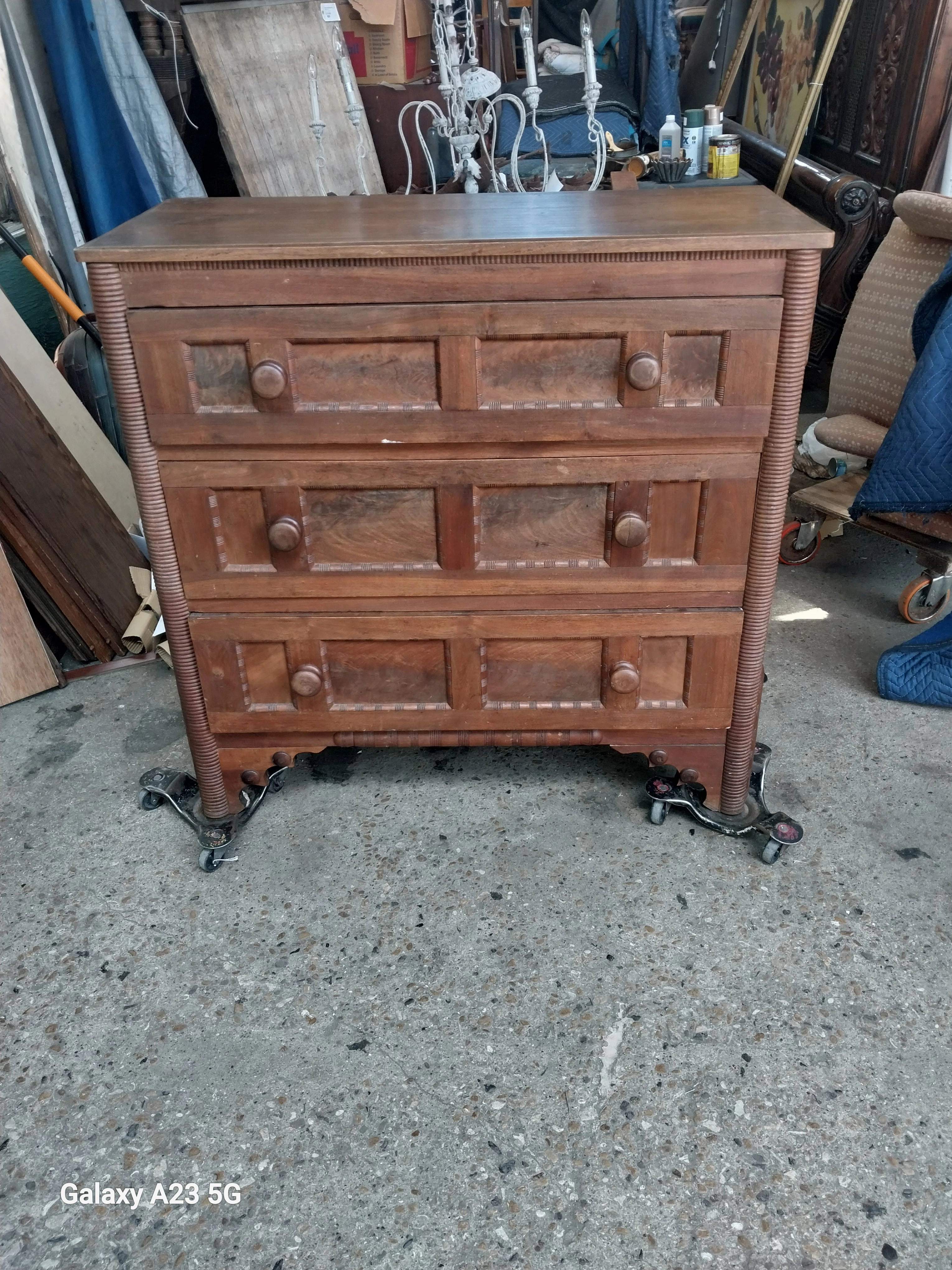 HANDMADE 19TH CENTURY AMERICAN BLACK WALNUT CHEST