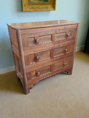 HANDMADE 19TH CENTURY AMERICAN BLACK WALNUT CHEST artistic wall mural