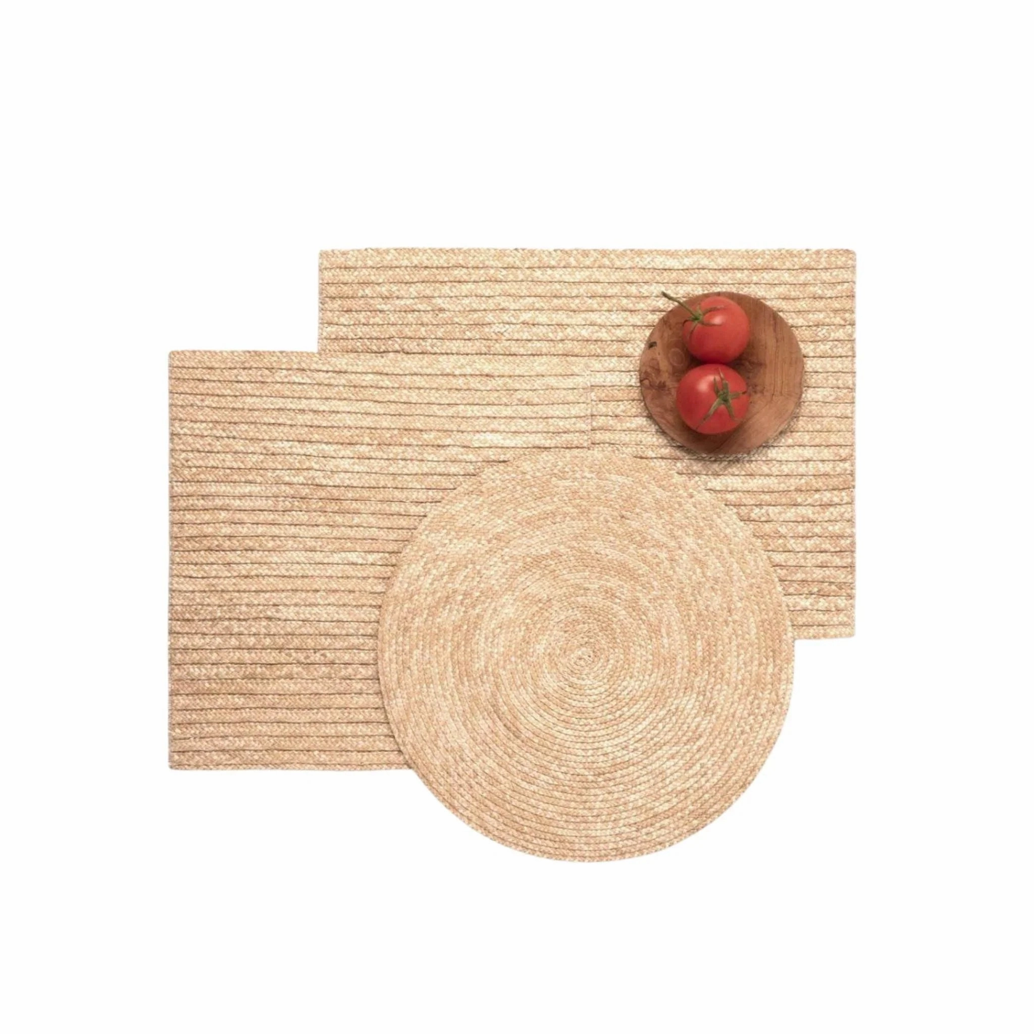 Handwoven Straw Placemats in Natural