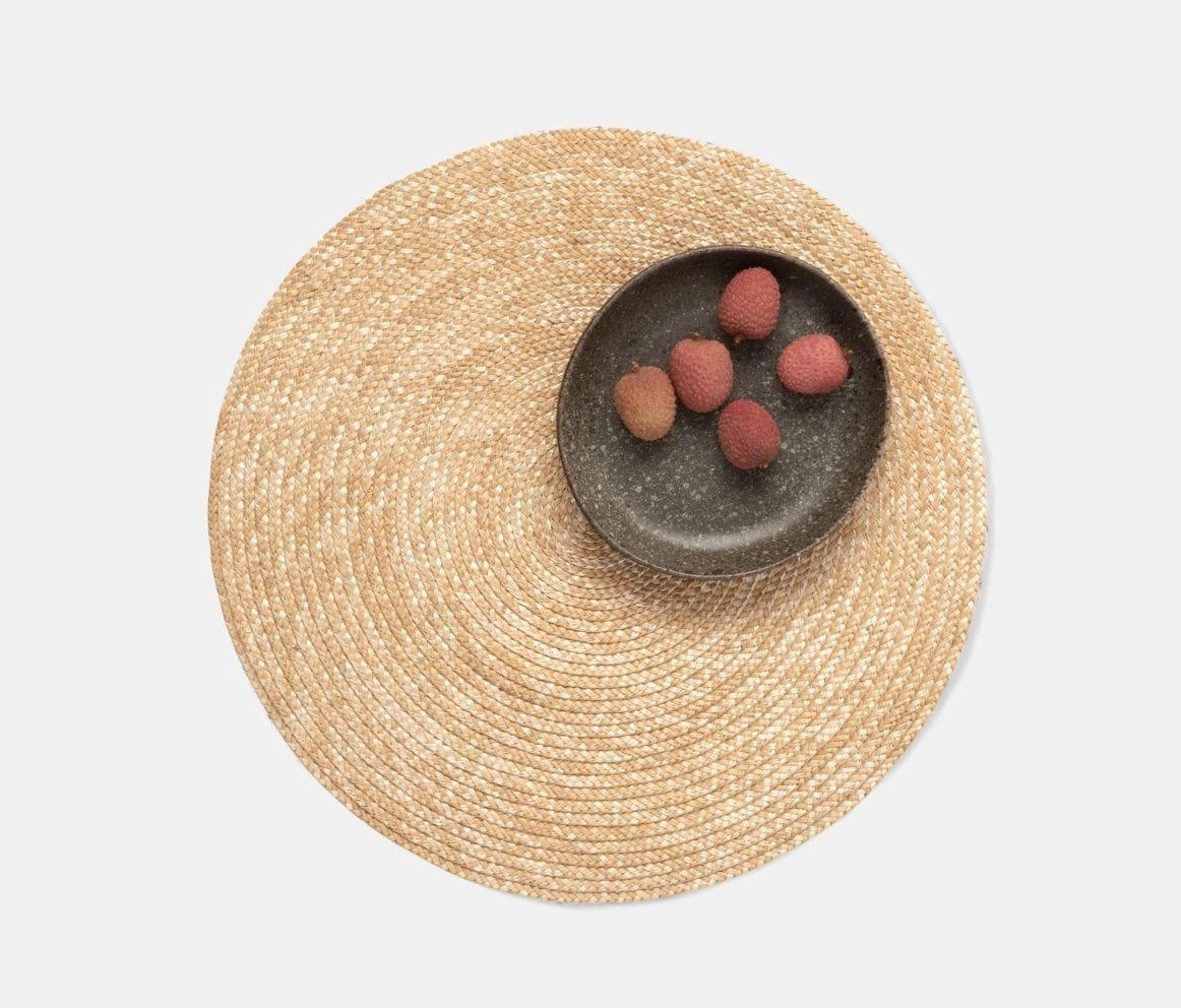 Handwoven Straw Placemats in Natural