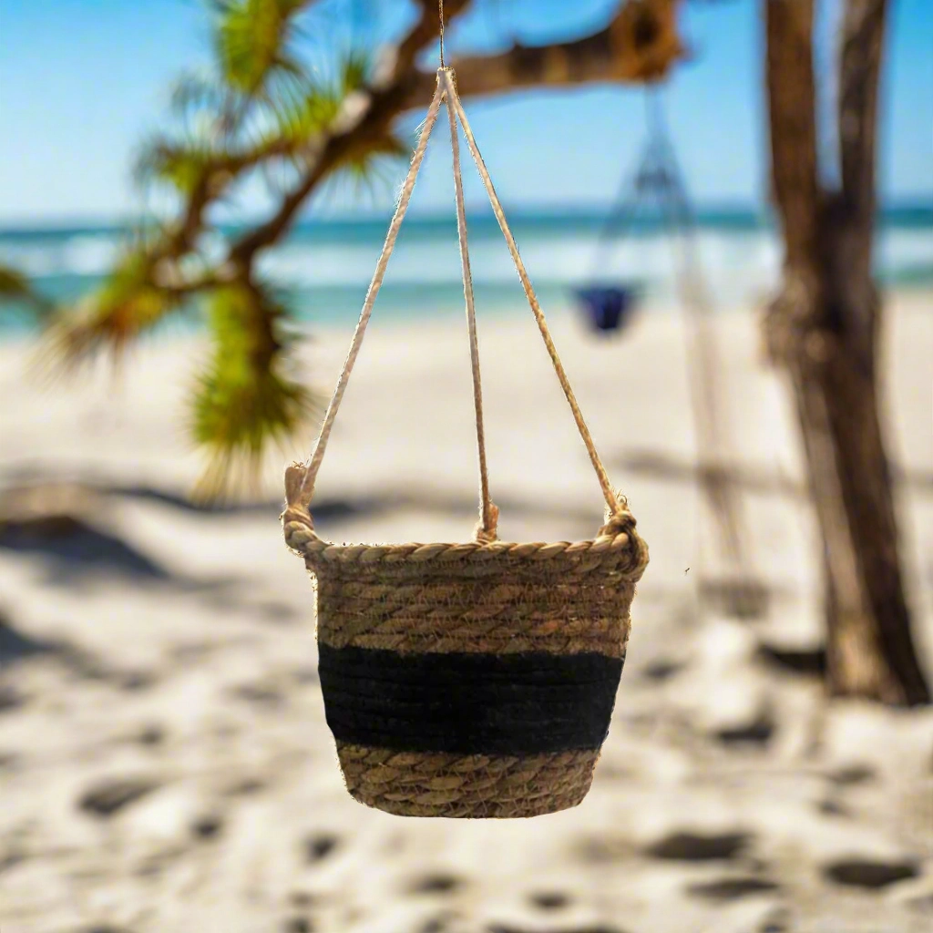 Hanging Black Belt Basket