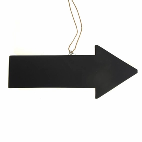 Hanging Wood Chalkboard Arrow Sign, Black, 12-Inch wooden room decoration