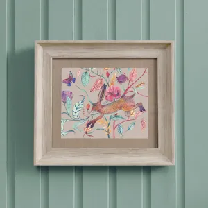 Hansel Hare Framed Print Birch/Mauve modern fashion rug  