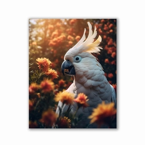 Happy Cockatoo by Zenzdesign framed mural artwork