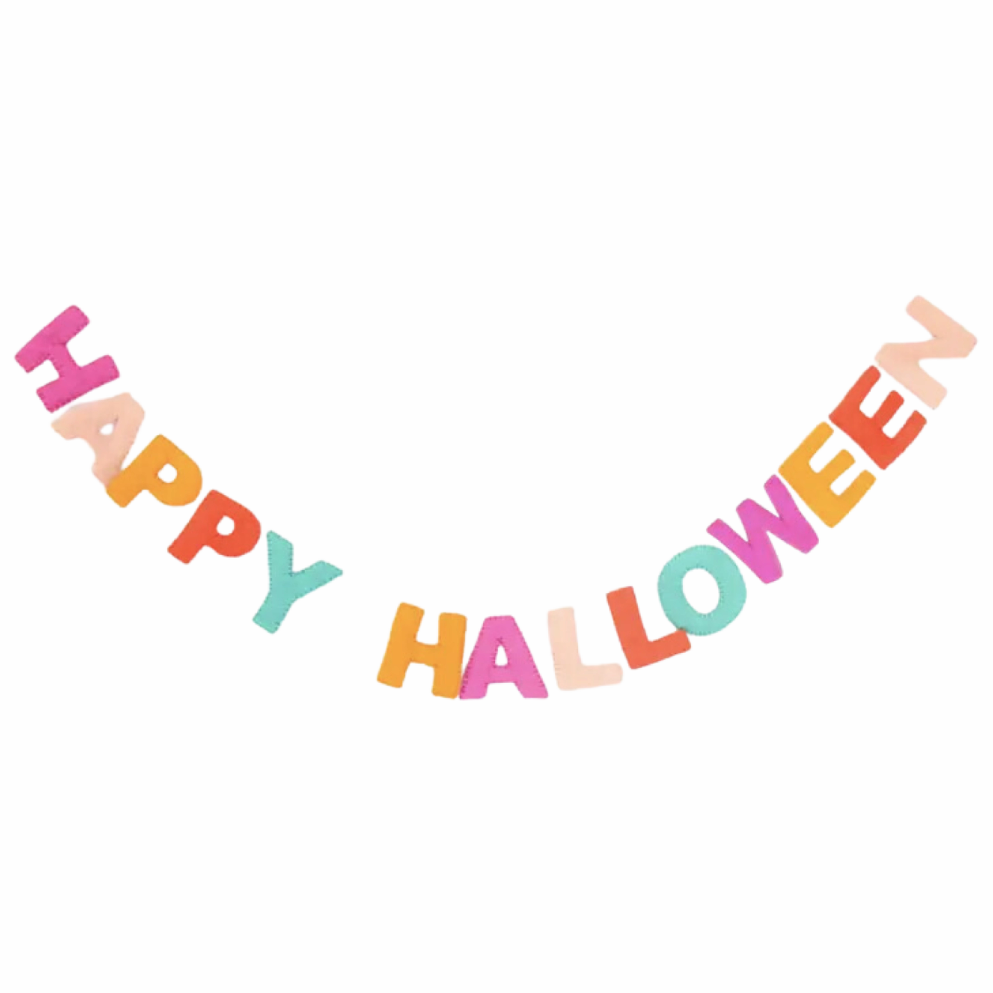 Happy Halloween Felt Garland minimalist art object  