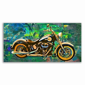 Harley framed mural artwork