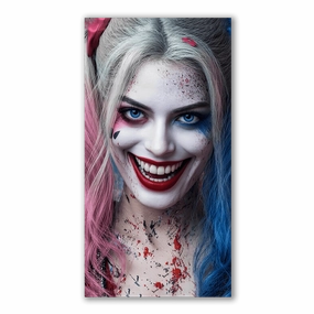 Harley's Joker Smile by Dj vu framed mural artwork