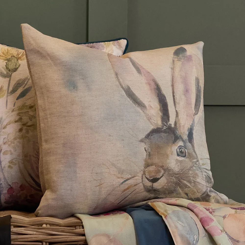 Harriet Hare Printed Cushion Natural modern fashion rug  
