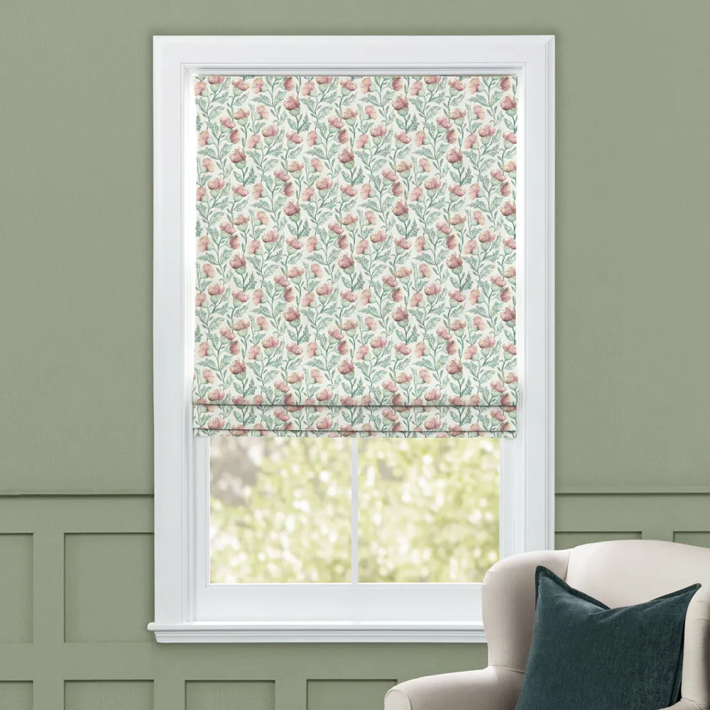 Hawick Printed Cotton Made to Measure Roman Blinds Rust Cream