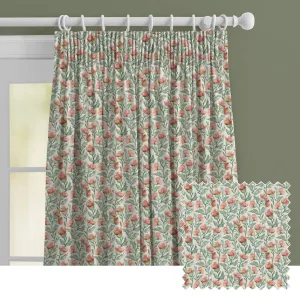 Hawick Printed Made to Measure Curtains Rust Cream modern fashion rug  