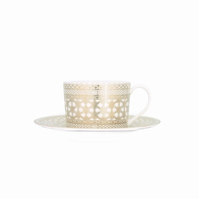 Hawthorne Gilt Cup & Saucer-Set of 4 cute desktop display