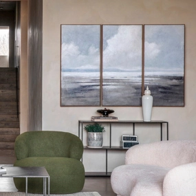 Hazy Horizons Framed Wall Art Set of Three 60cm Wide (Each) modern mural painting