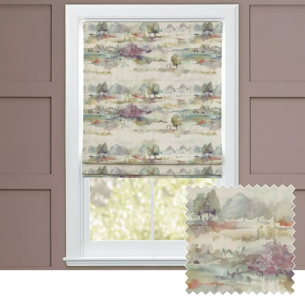 Heather Moors Printed Cotton Made to Measure Roman Blinds Natural modern fashion rug  