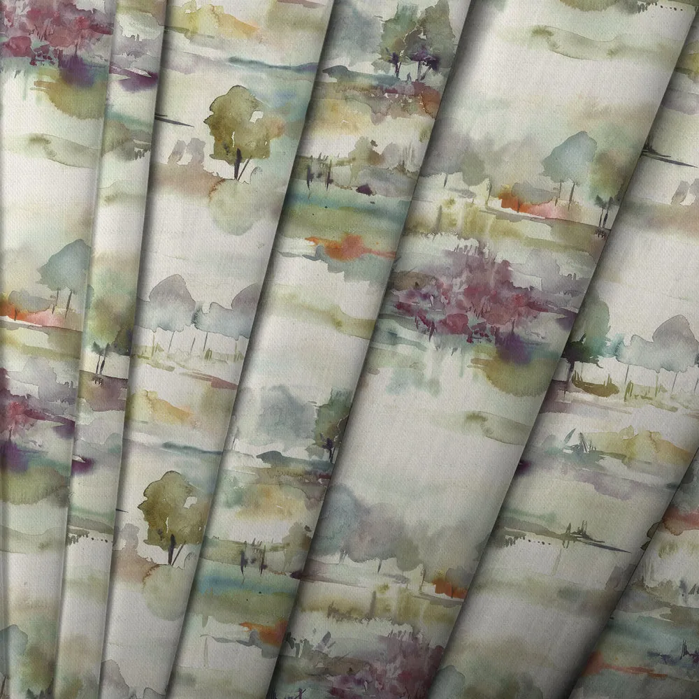 Heather Moors Printed Cotton Made to Measure Roman Blinds Natural