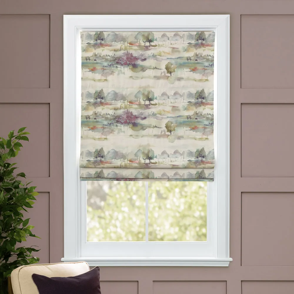 Heather Moors Printed Cotton Made to Measure Roman Blinds Natural