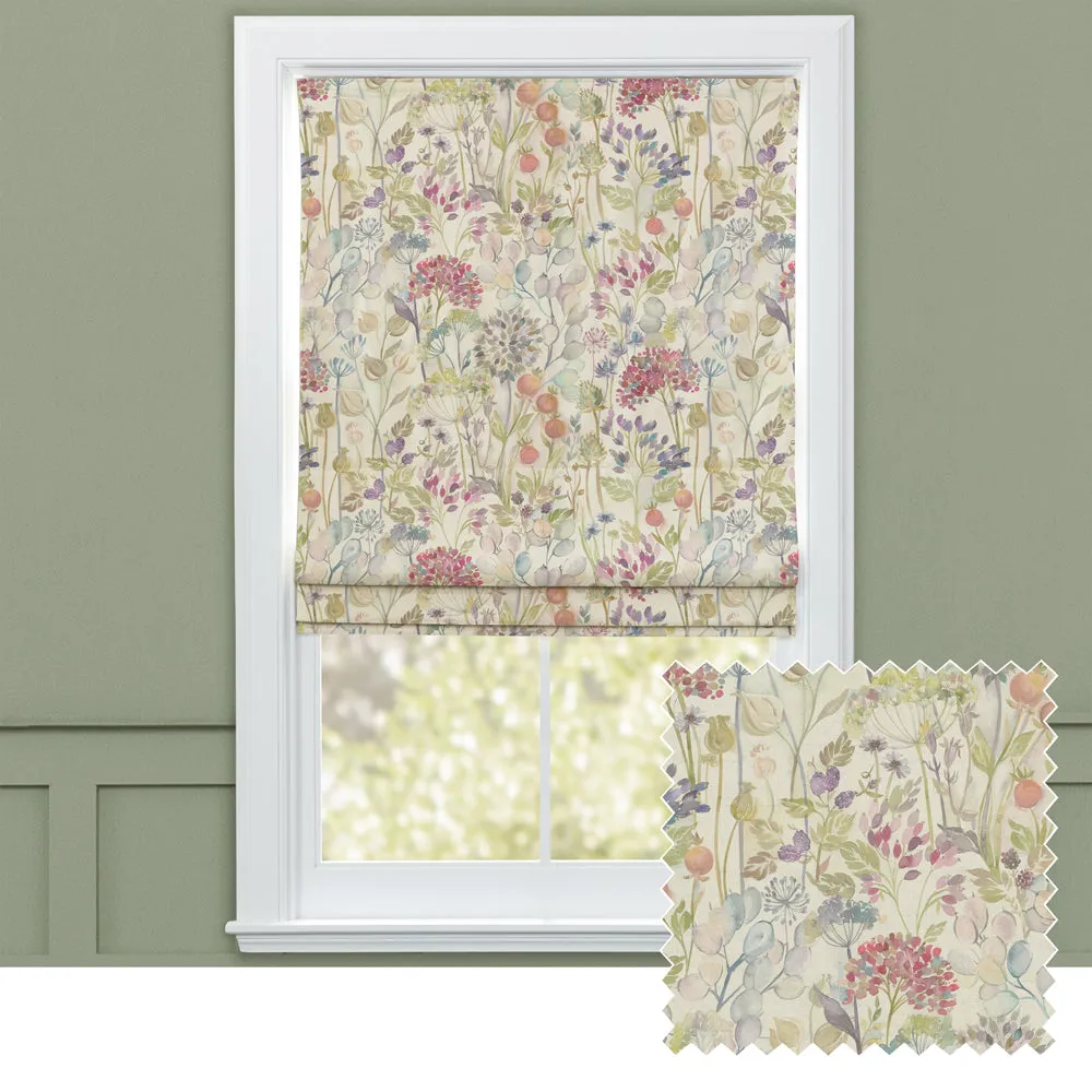Hedgerow Printed Linen Made to Measure Roman Blinds Natural modern fashion rug  