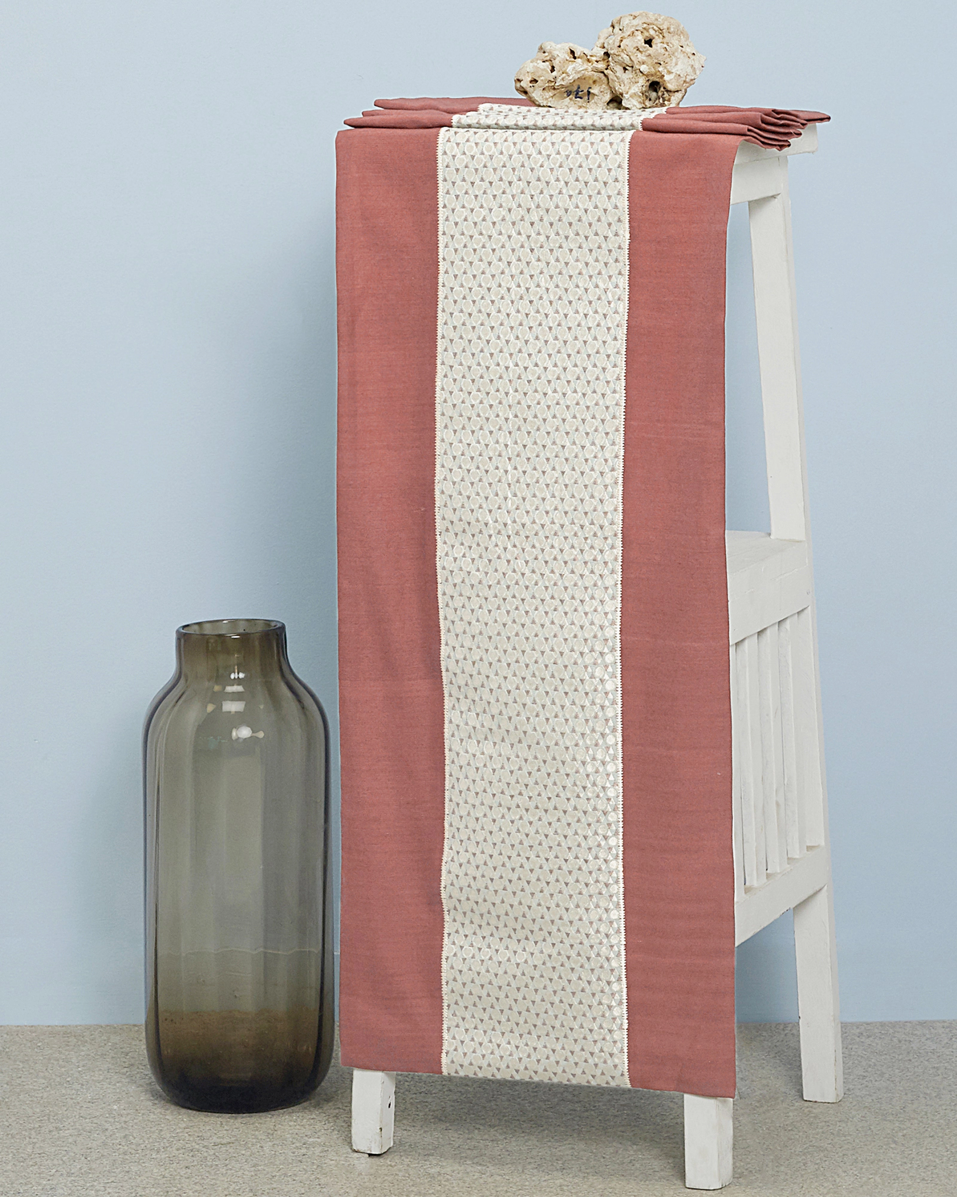Heja Satin Brocade Silk Cotton Table Runner