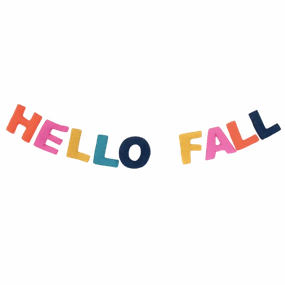 Hello Fall Felt Garland minimalist art object  