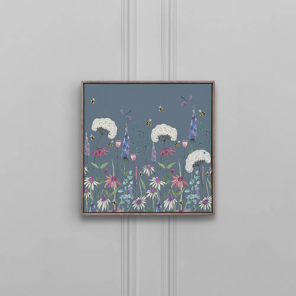 Hermione Framed Canvas Bluebell