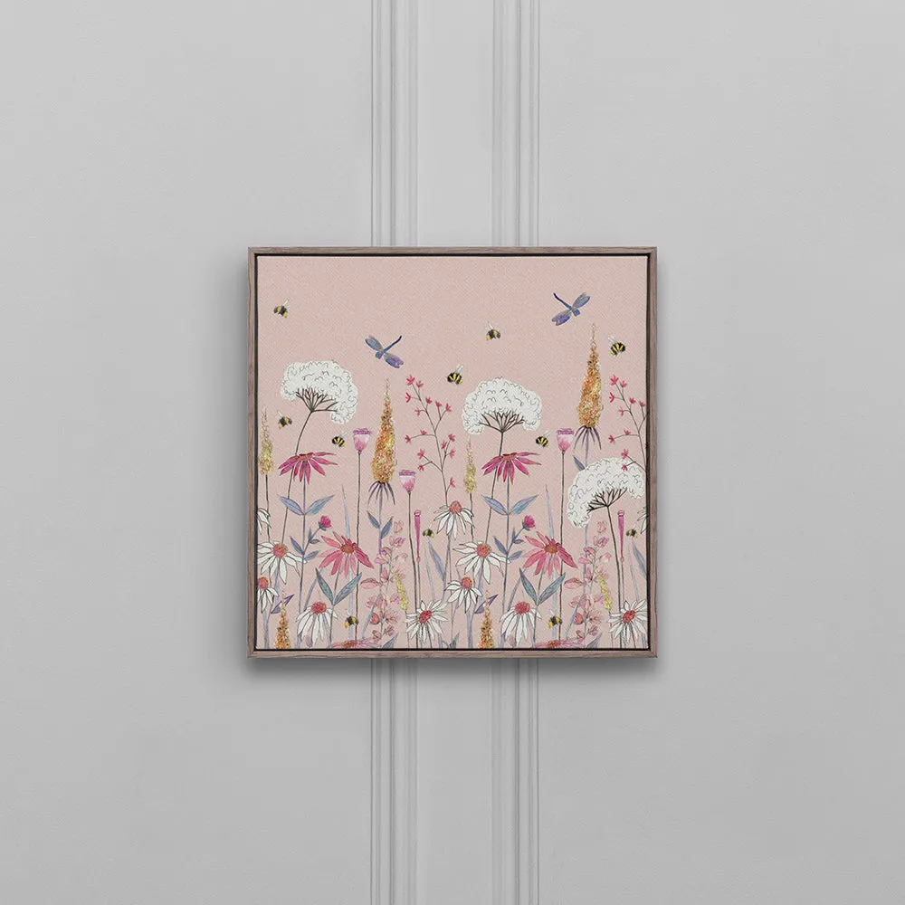 Hermione Framed Canvas Blush