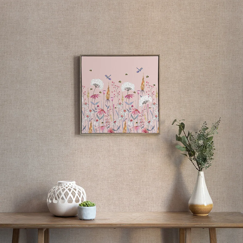 Hermione Framed Canvas Blush