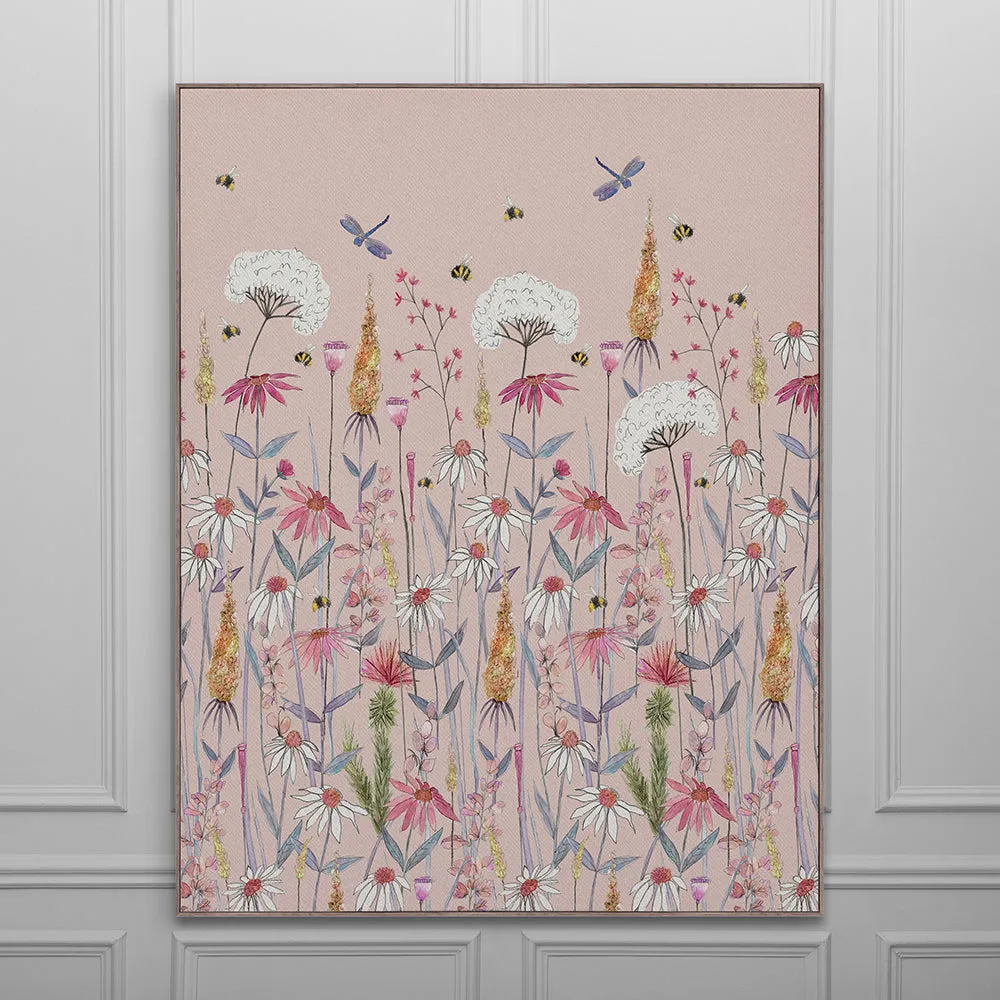 Hermione Framed Canvas Blush