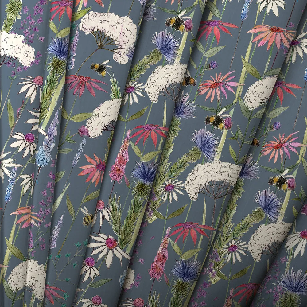Hermione Printed Cotton Made to Measure Roman Blinds Indigo