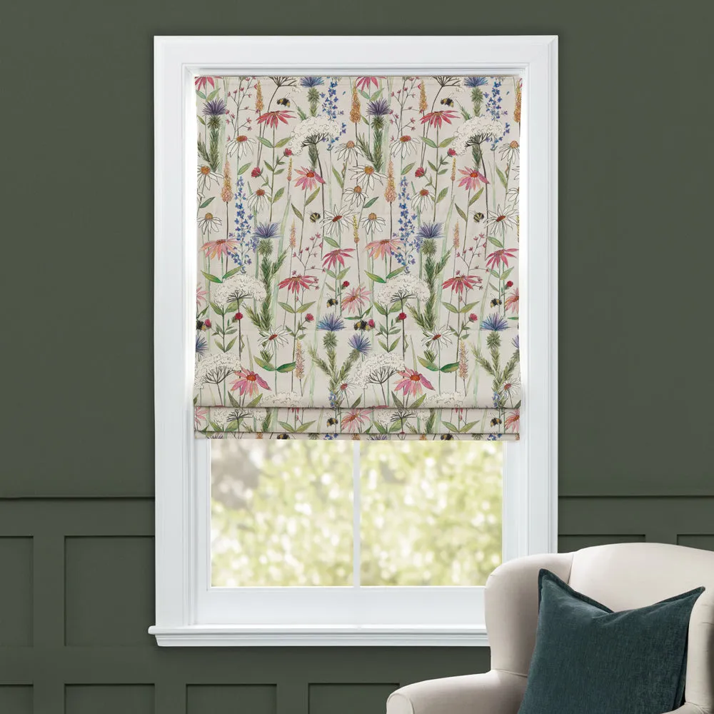 Hermione Printed Cotton Made to Measure Roman Blinds Natural modern fashion rug  