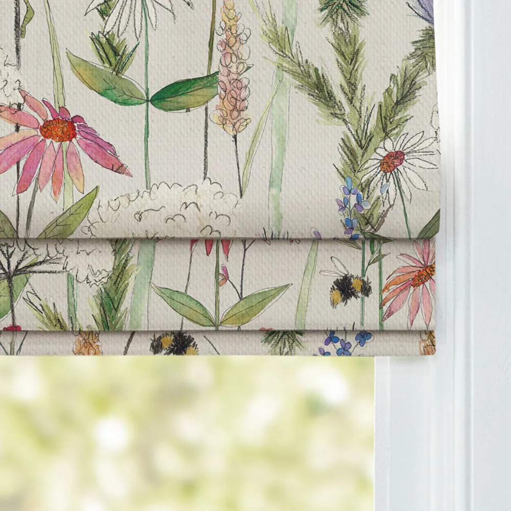 Hermione Printed Cotton Made to Measure Roman Blinds Natural