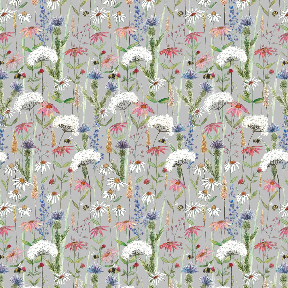 Hermione Printed Cotton Made to Measure Roman Blinds Silver